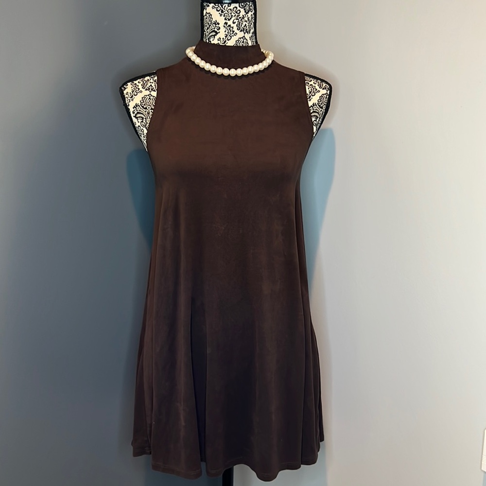 Brown Mini Flowy Dress Size S